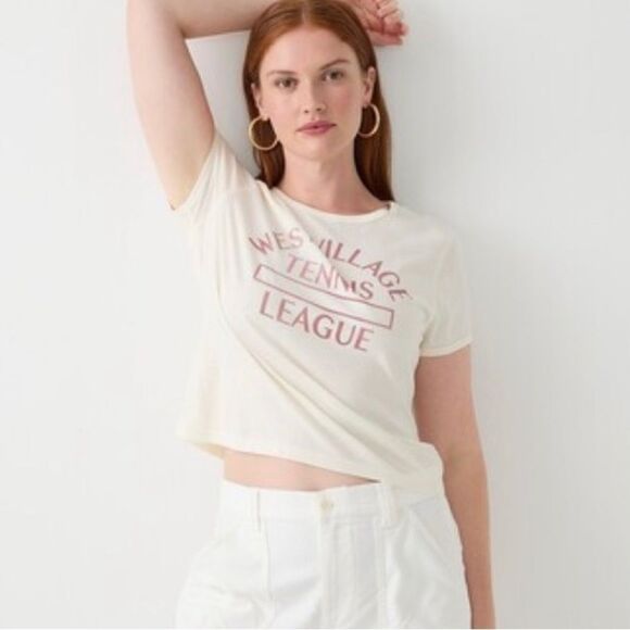 NWT J.Crew crop tee. XS - Picture 1 of 4